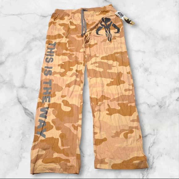 Star Wars Other - NWT Star Wars Mandalorian Tan Camouflage Men's Pajama Pants Size Large (L) B44